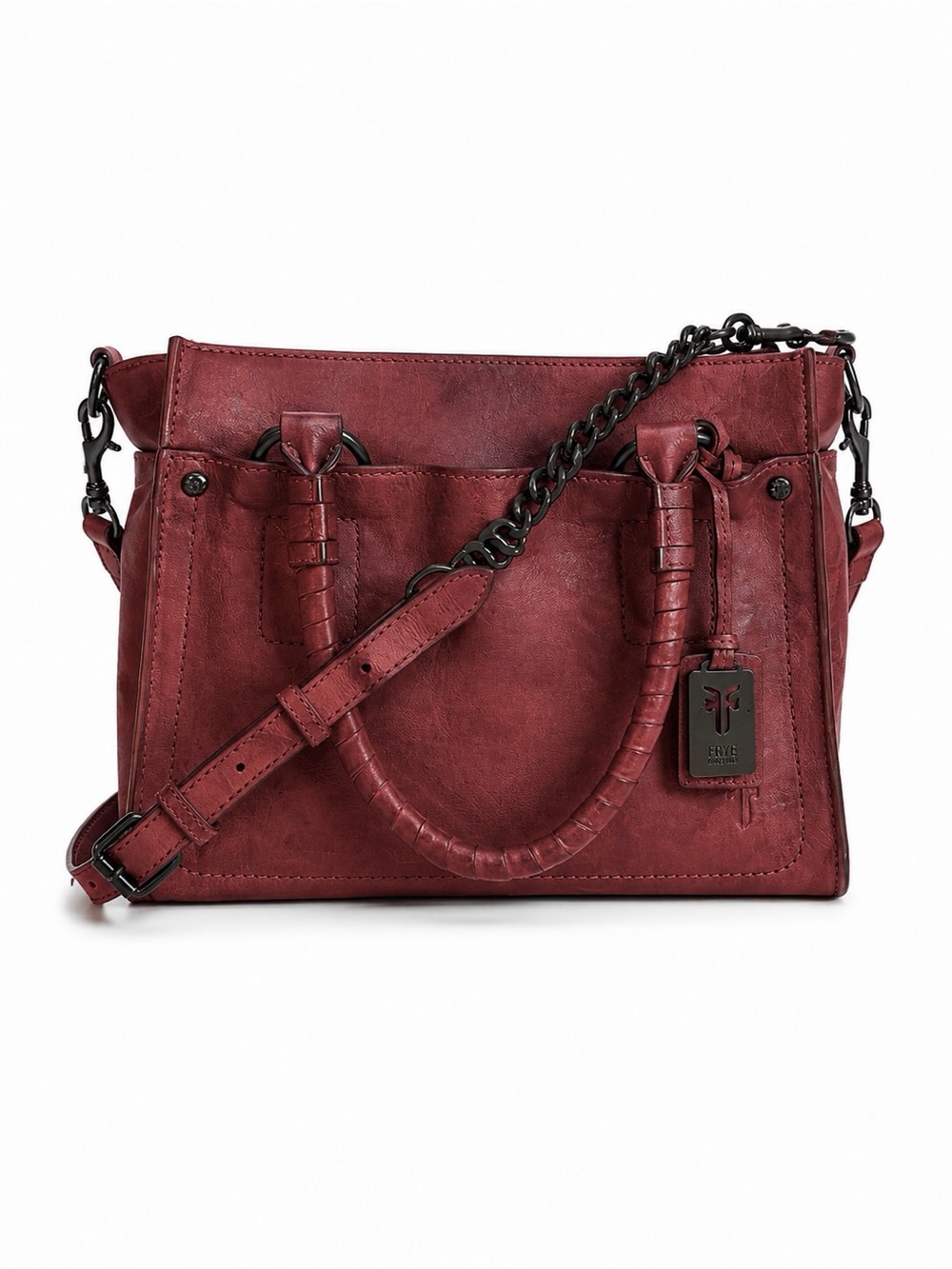 Frye Large Demi Satchel in Burnt Apple